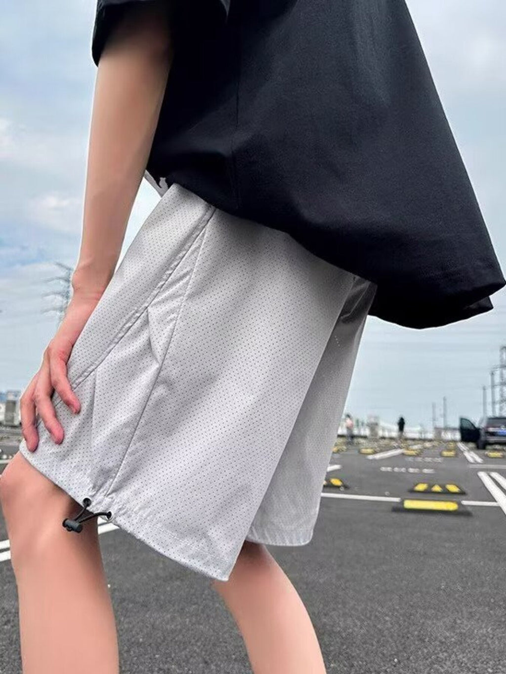 Men's Plus Size Casual Loose-Fit Drawstring Shorts