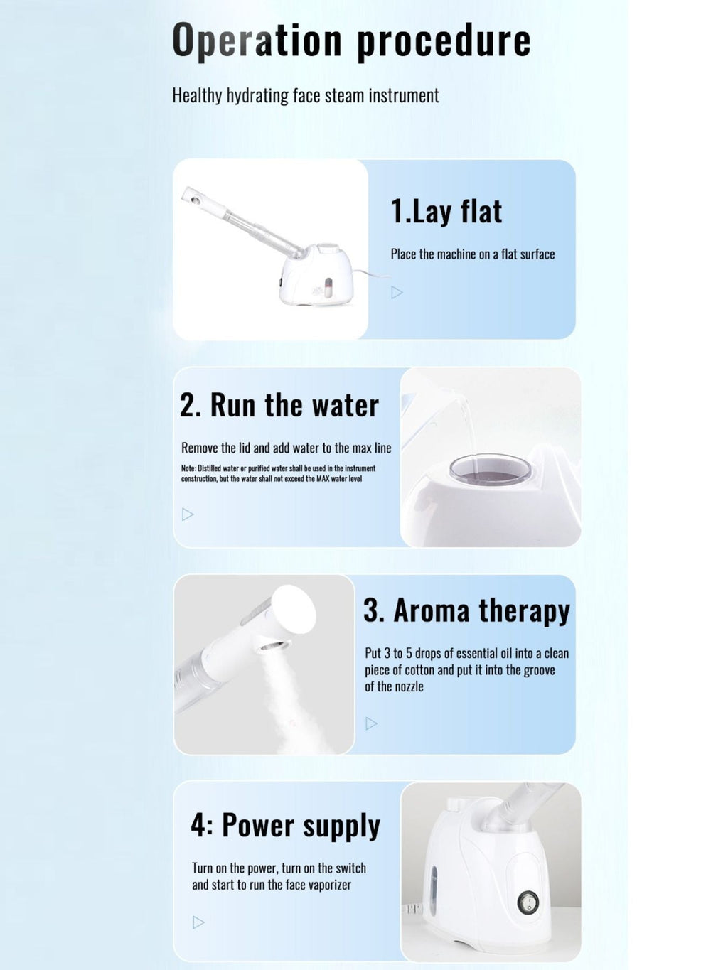 Hot Steaming Facial Beauty Device