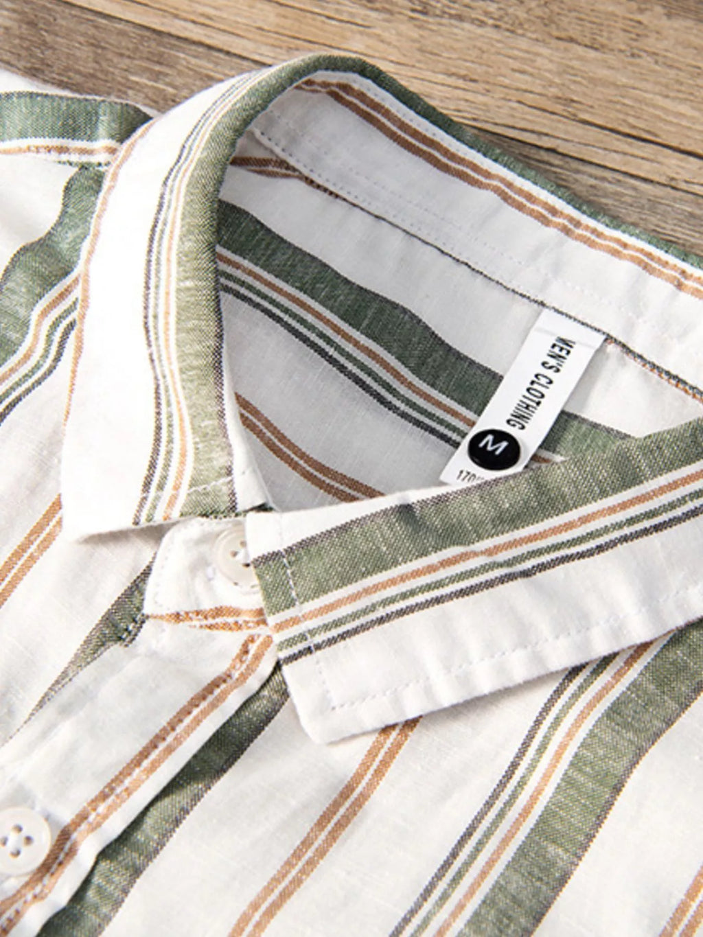 Men's Plus Size Striped Short Sleeve Shirt