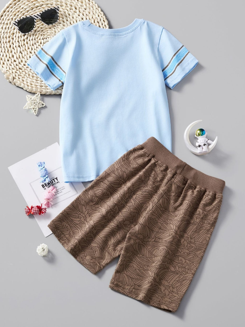 Children's Graphic Short Sleeve Tee and Shorts Set