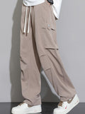 Men's Plus Size Relaxed Fit Cargo Pants with Drawstring