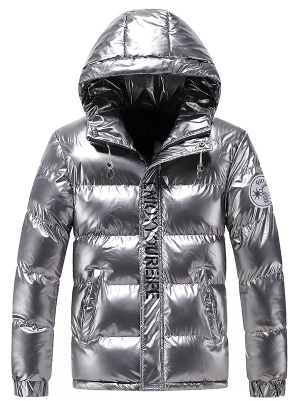 Men's Plus Size Zip Up Puffer Jacket