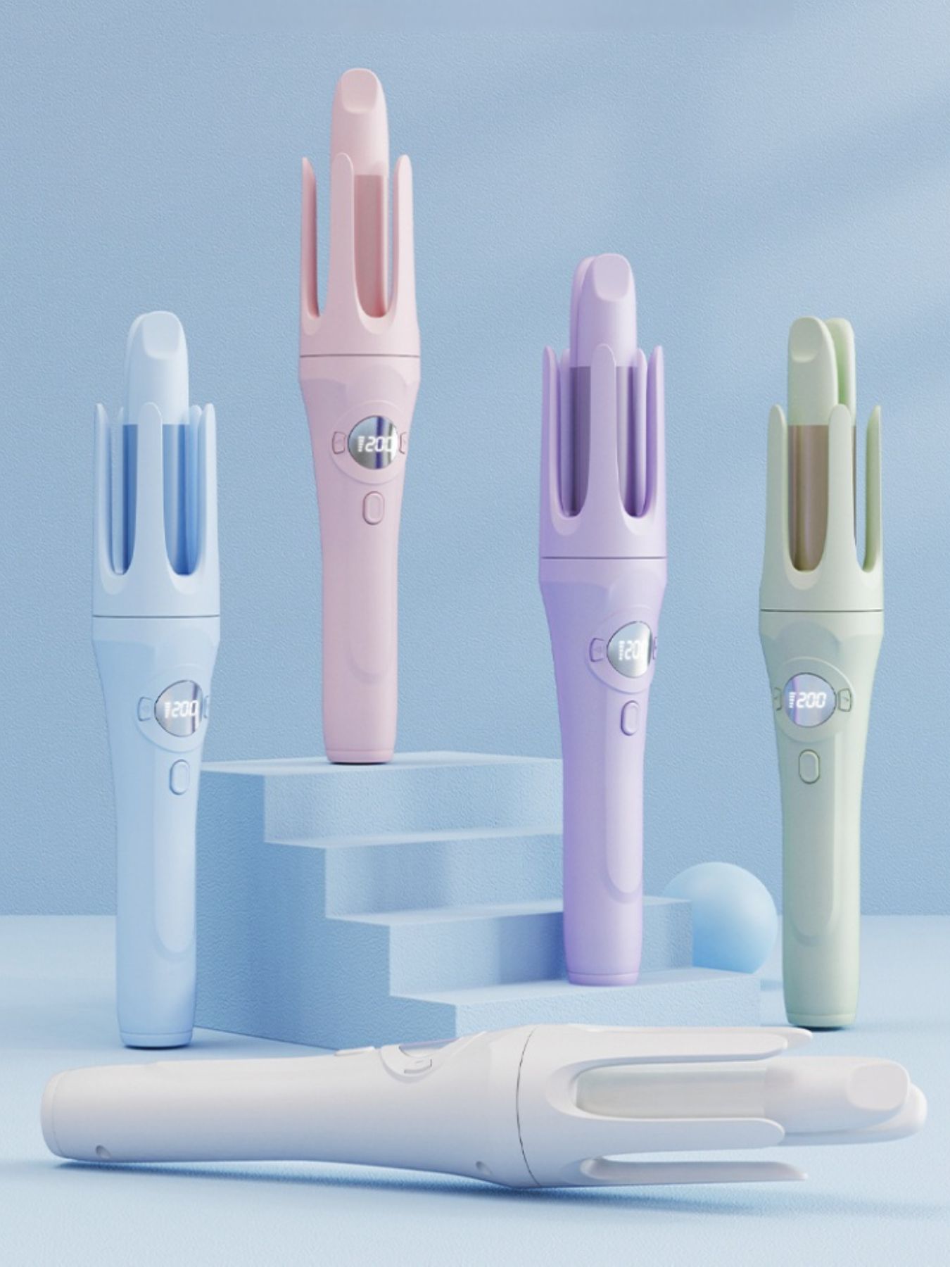Rotating Ceramic Hair Curling Iron