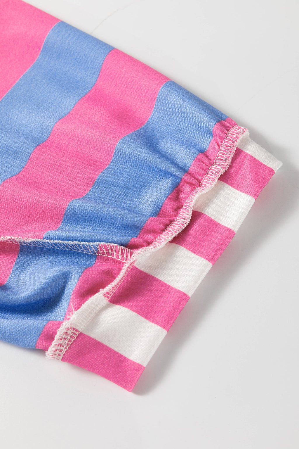 Yellow Stripe Exposed Seam Contrast Patchwork Oversized Top