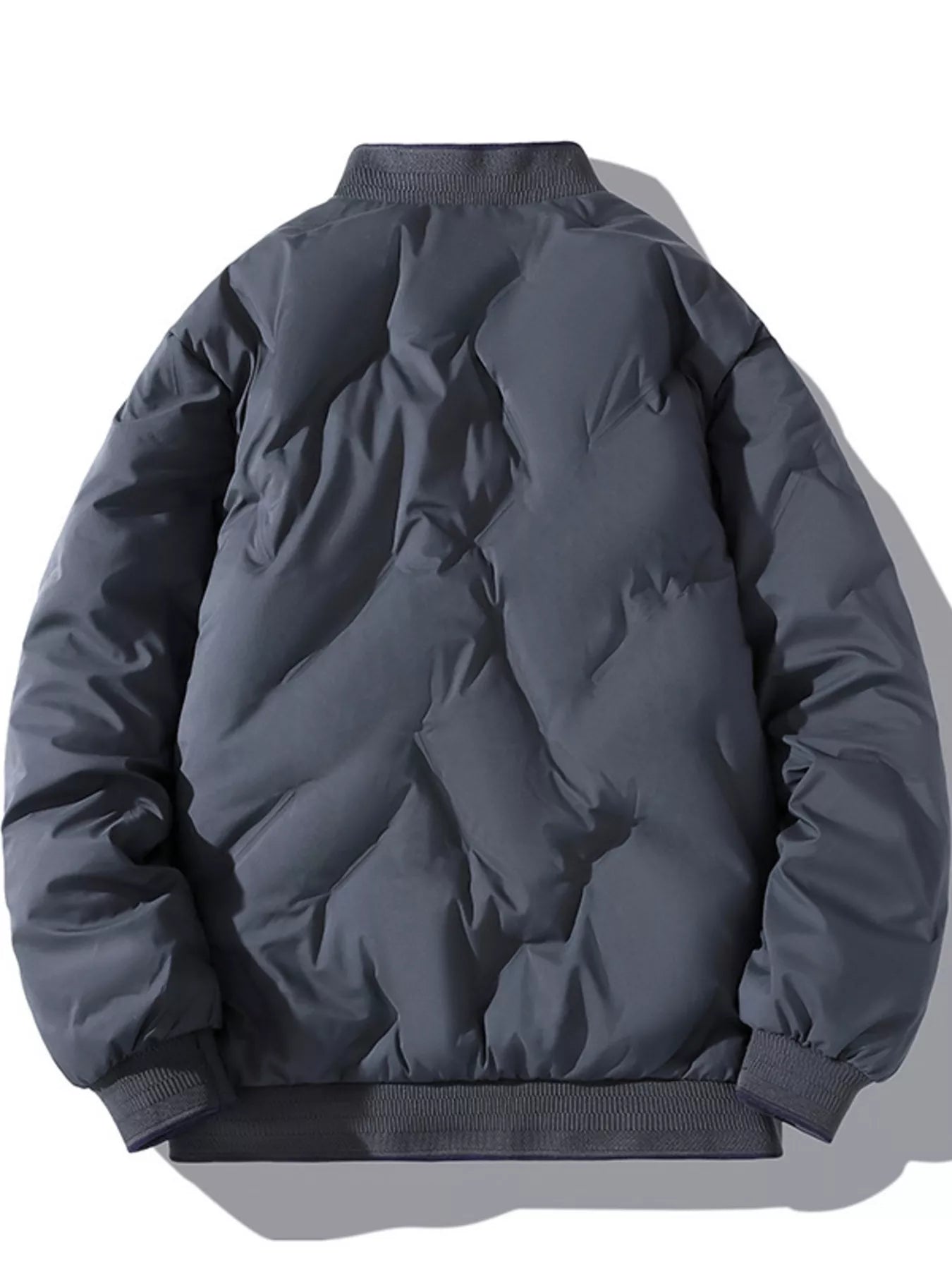 Men's Plus Size Padded Zip Up Bomber Jacket