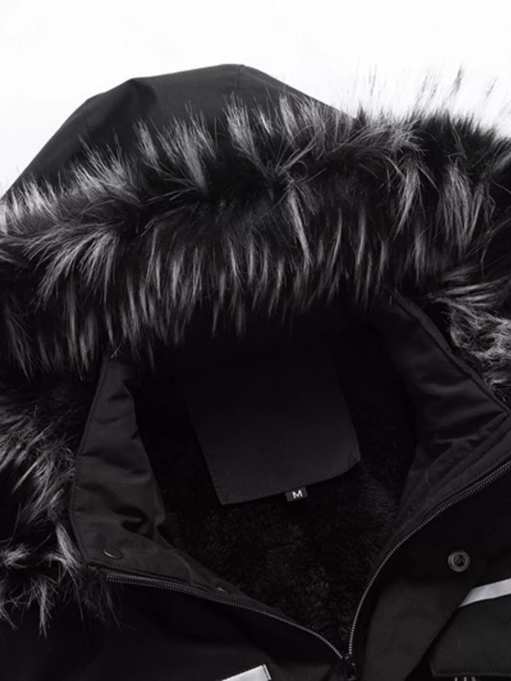 Men's Plus Size Fur Hooded Winter Parka Coat
