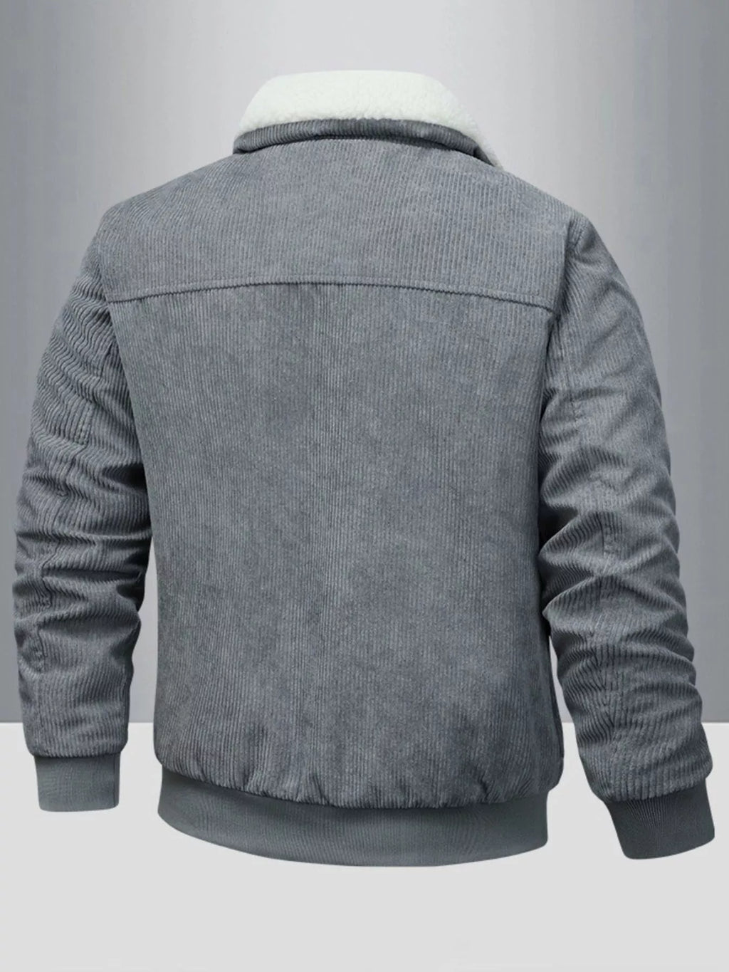 Men's Full Size Corduroy Sherpa Lined Winter Jacket Plus Size