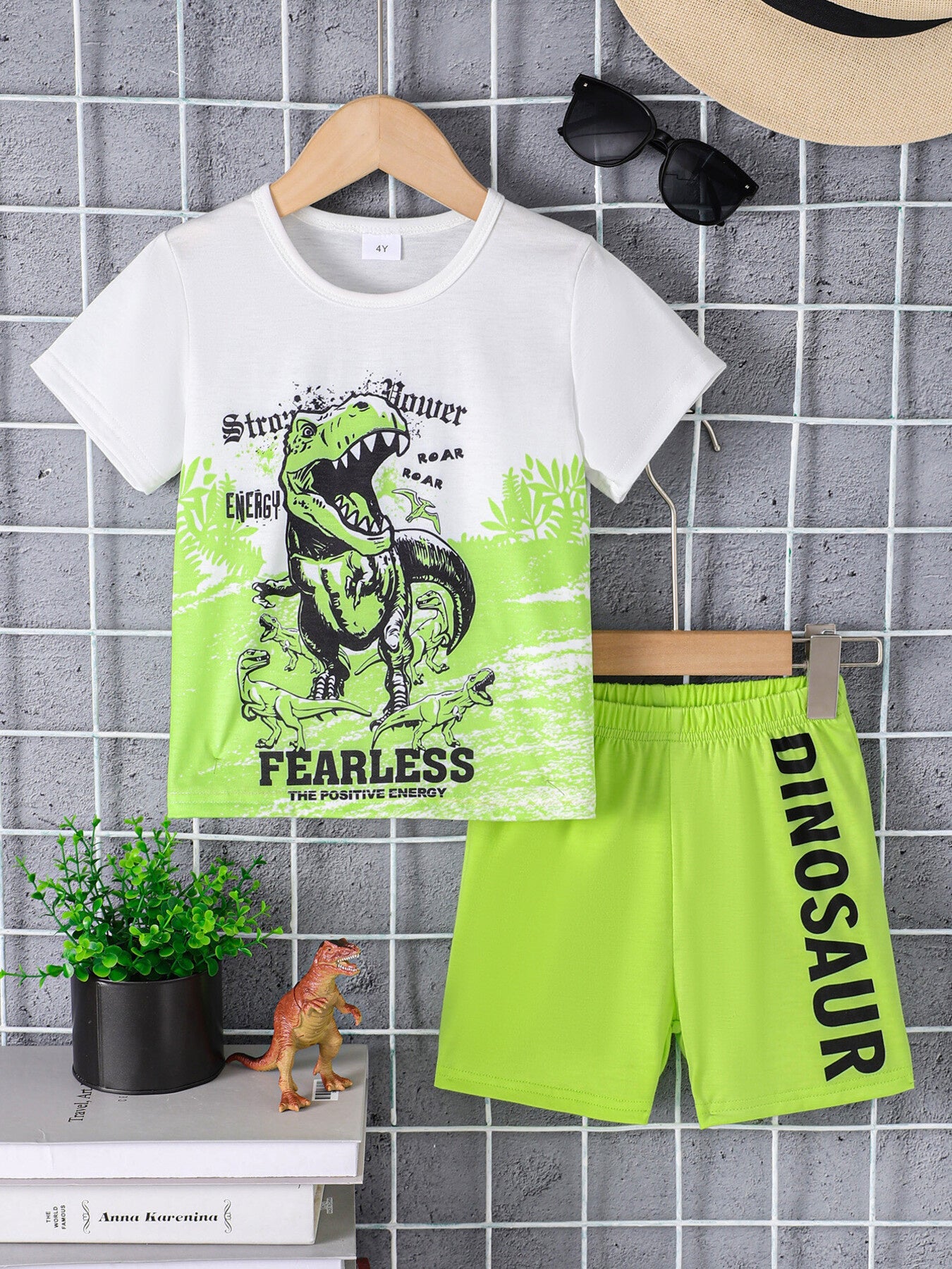 Children's Dinosaur Short Sleeve T-shirt & Shorts Set