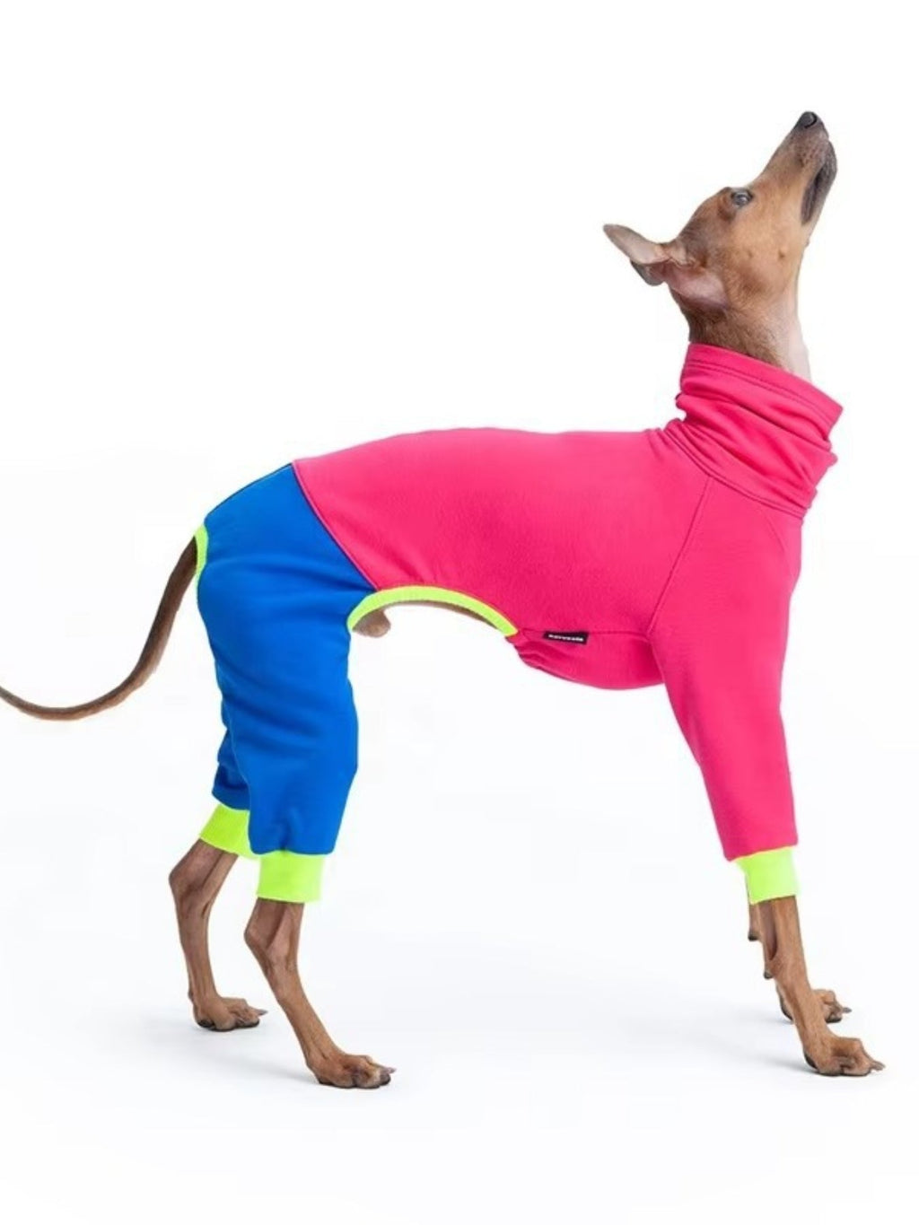 Full Size Color Block Turtleneck Pet Jumpsuits Plus Size