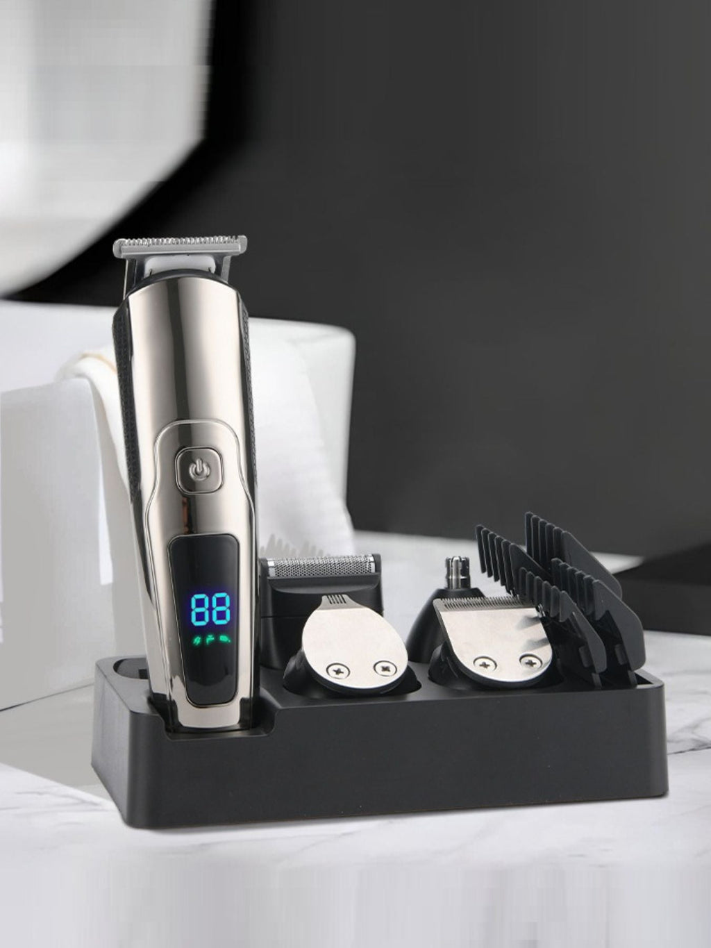 Waterproof Hair Clipper with LED Display