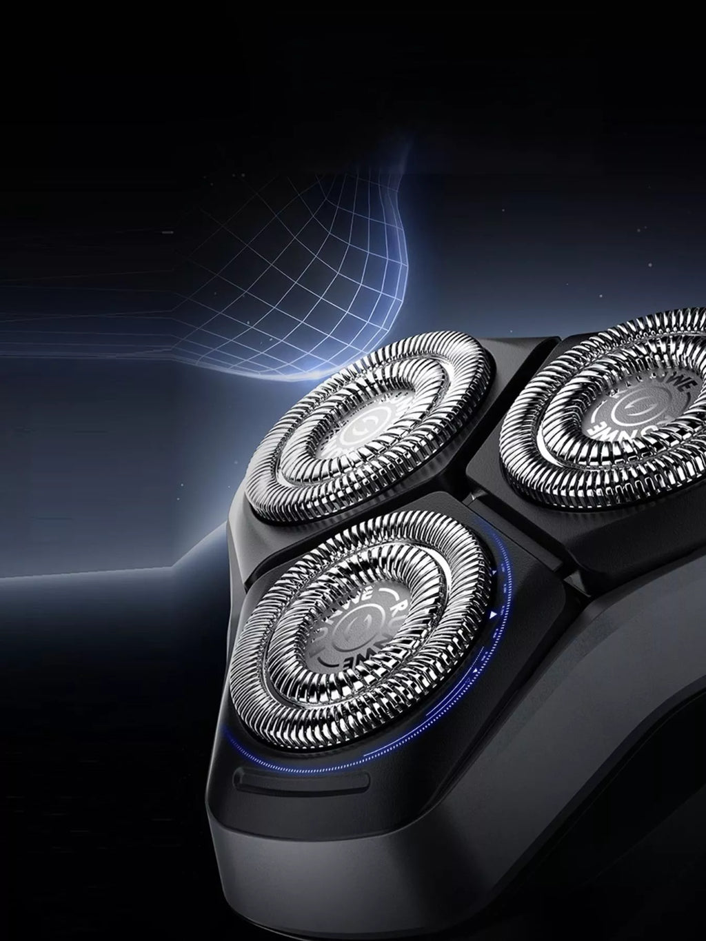 Men's Rechargeable Waterproof Rotary Shaver with LED Display