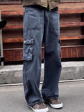Men's Plus Size Vintage Wash Relaxed Fit Cargo Pants
