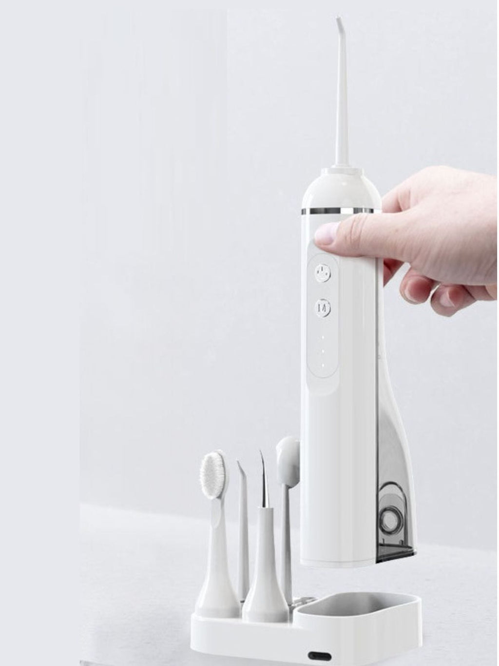 Portable Water Flosser with Multiple Nozzles