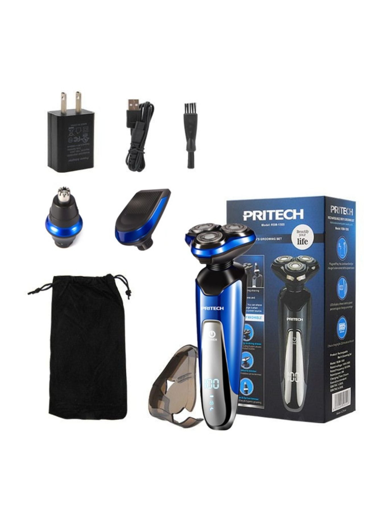 3-in-1 Electric Rotary Shaver