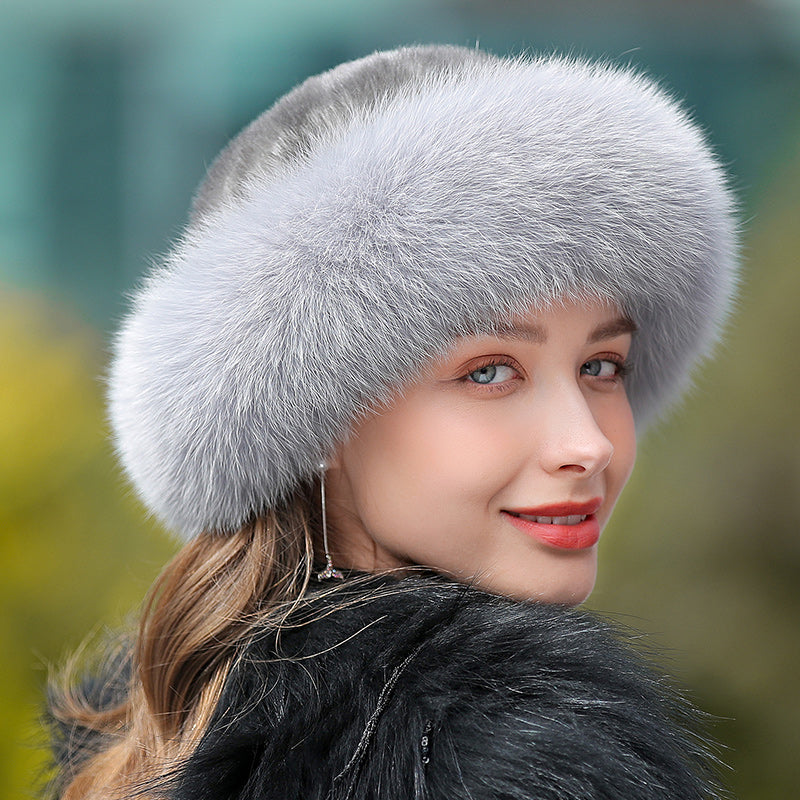 Women’s Outdoor Warm Fur Hat – Winter Cold-Weather Protection Hat