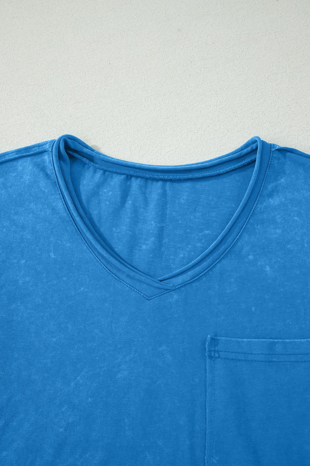 Blue Cotton Mineral Wash T Shirt