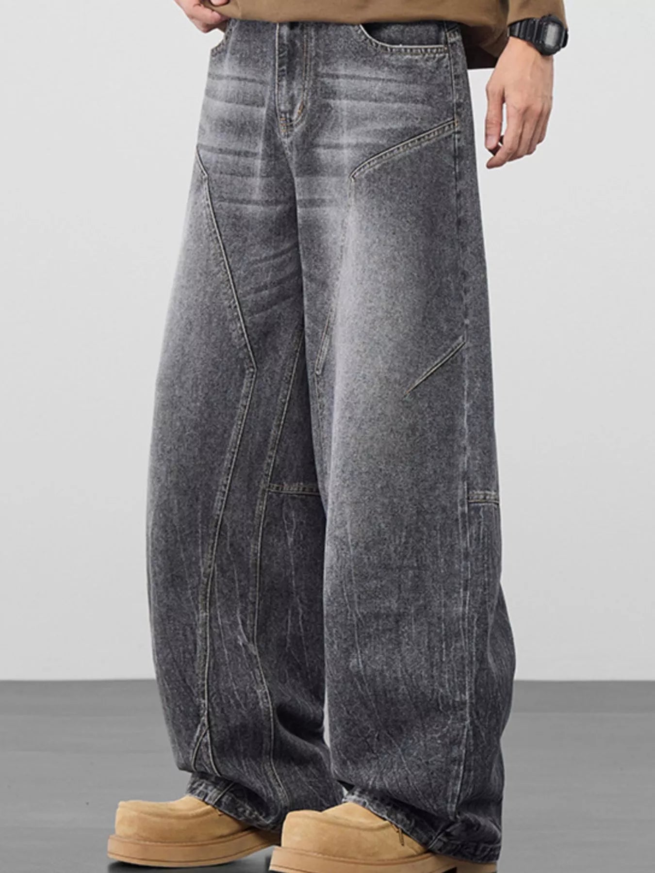 Men's Plus Size Wide Leg Jeans