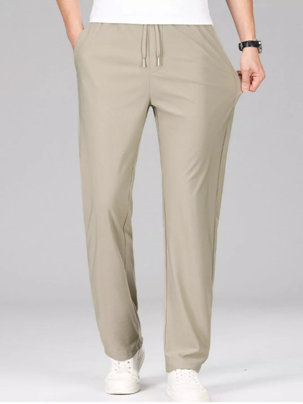 Men's Plus Size Lightweight Drawstring Casual Pants