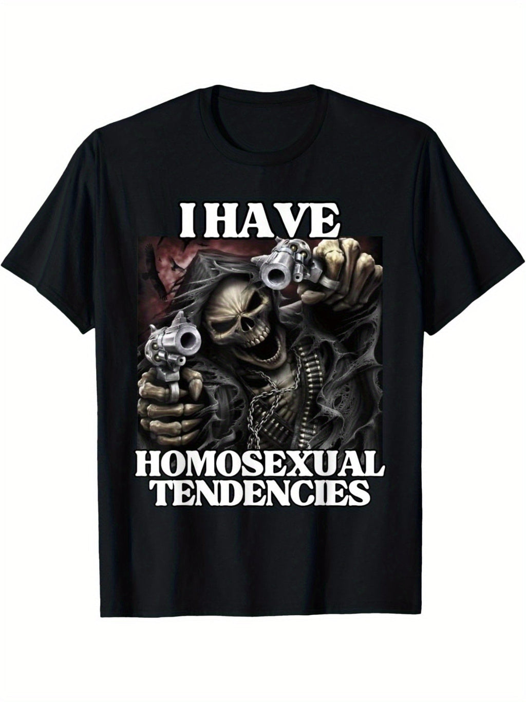 🦴 "I Have Homosexual Tendencies" Skeleton Meme T-Shirt