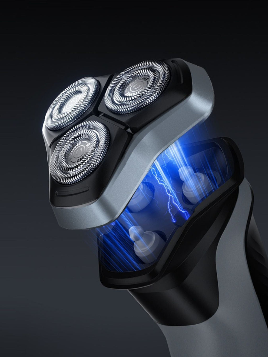 Rechargeable Rotary Electric Shaver with LED Display