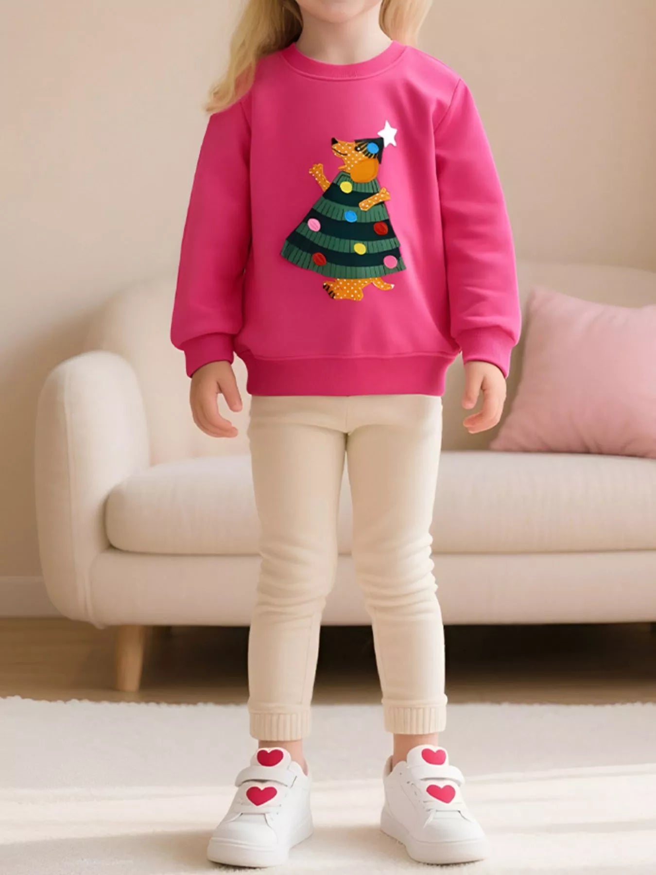 Children's Christmas Tree Applique Sweatshirt