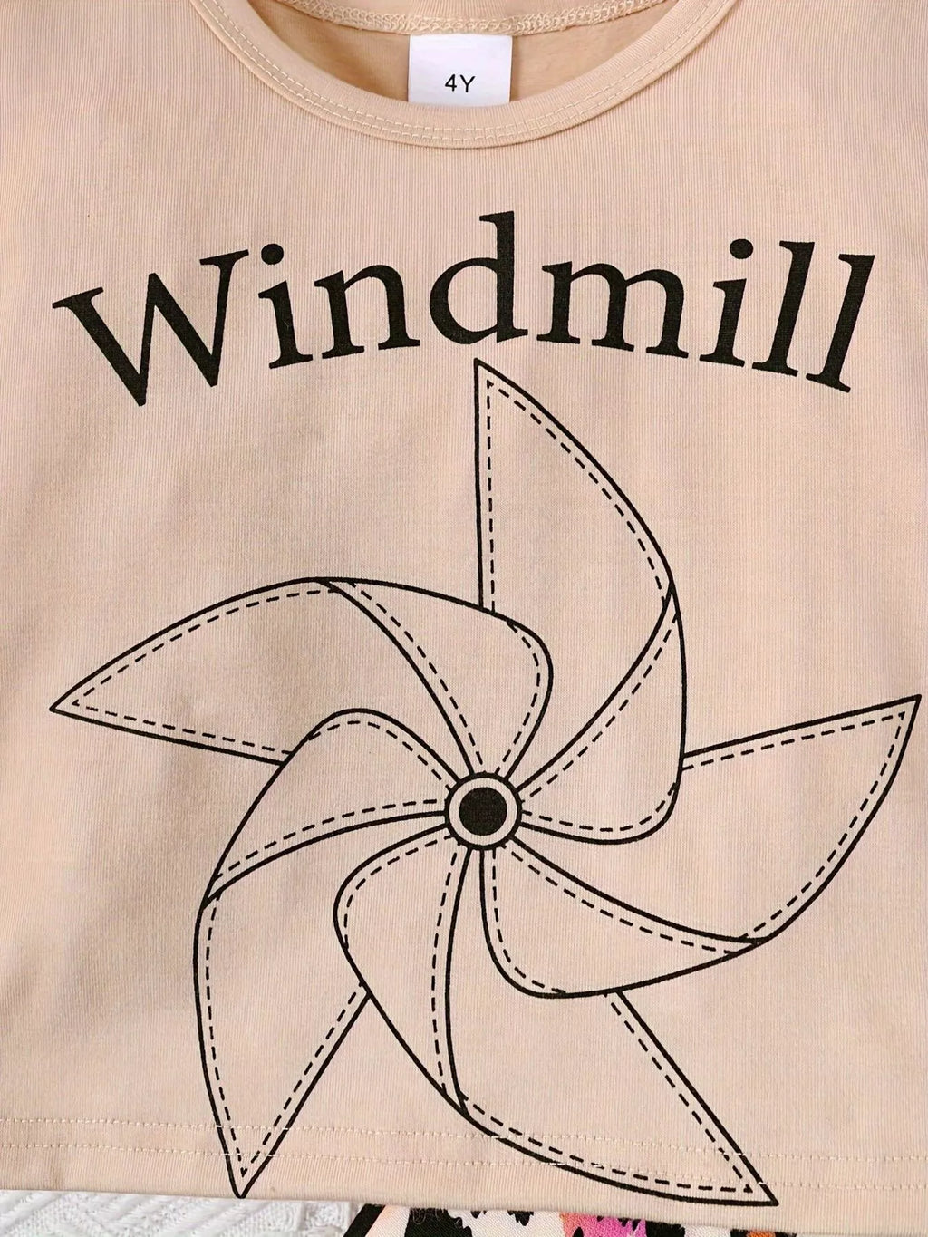 Children's Windmill Graphic Tee & Leopard Shorts Set
