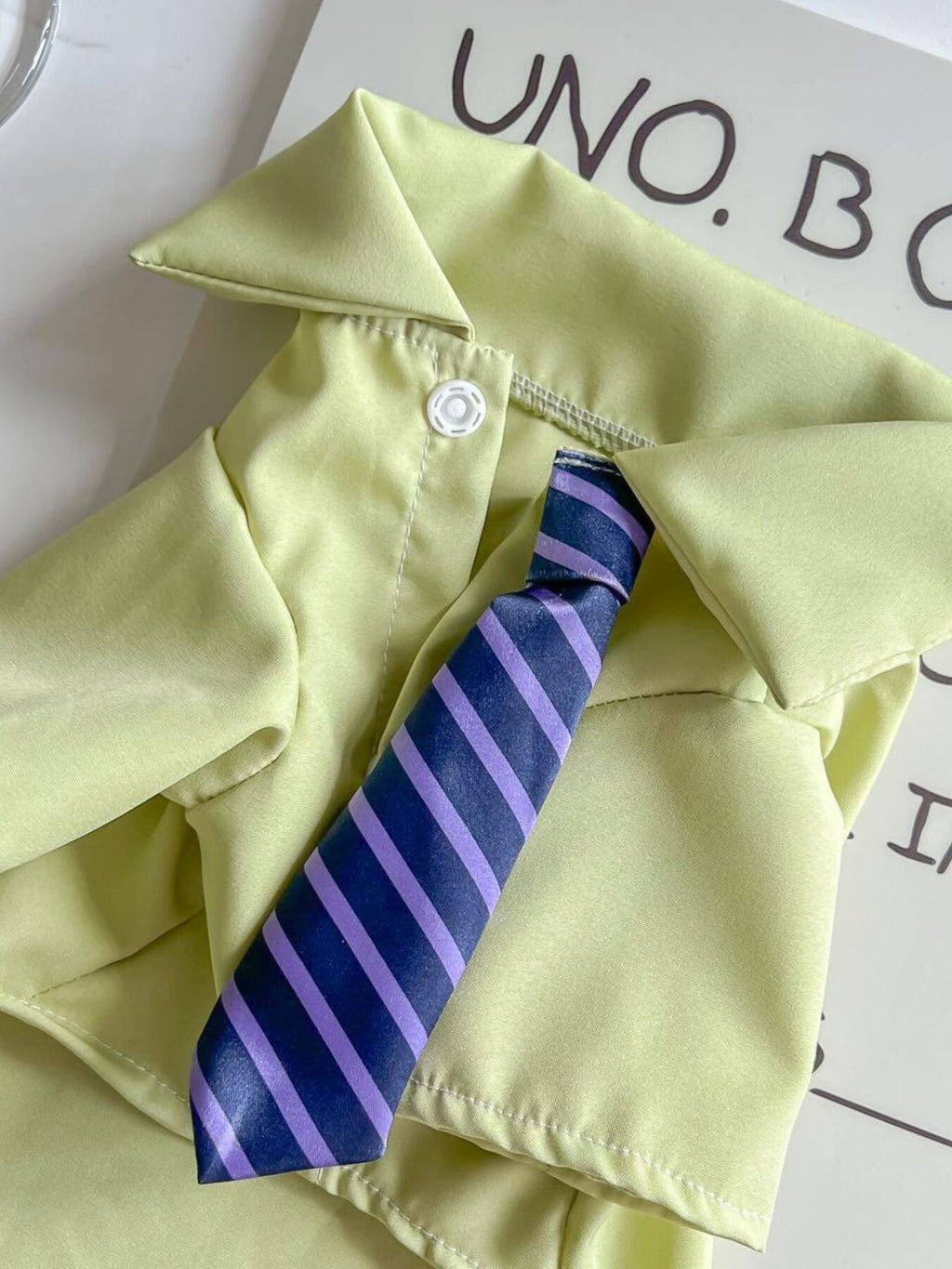 Pet Shirt with Striped Tie