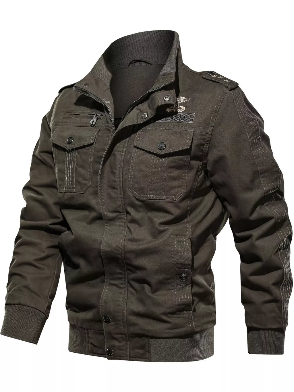Men's Plus Size Zip Up Lightweight Bomber Jacket
