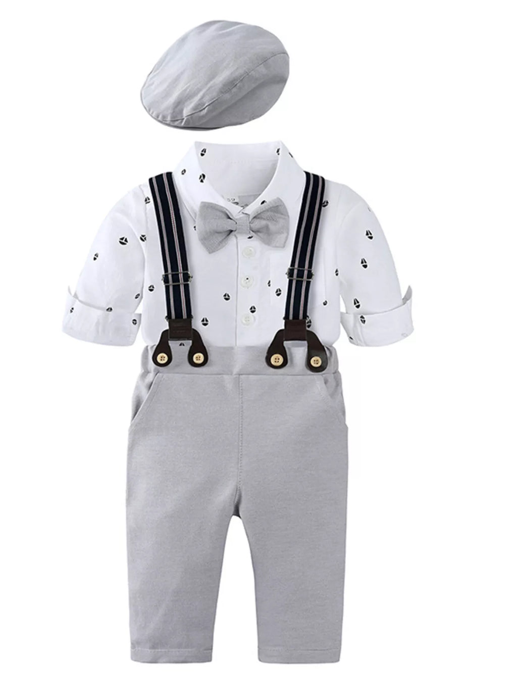 Children's Button Up Shirt and Overall Set