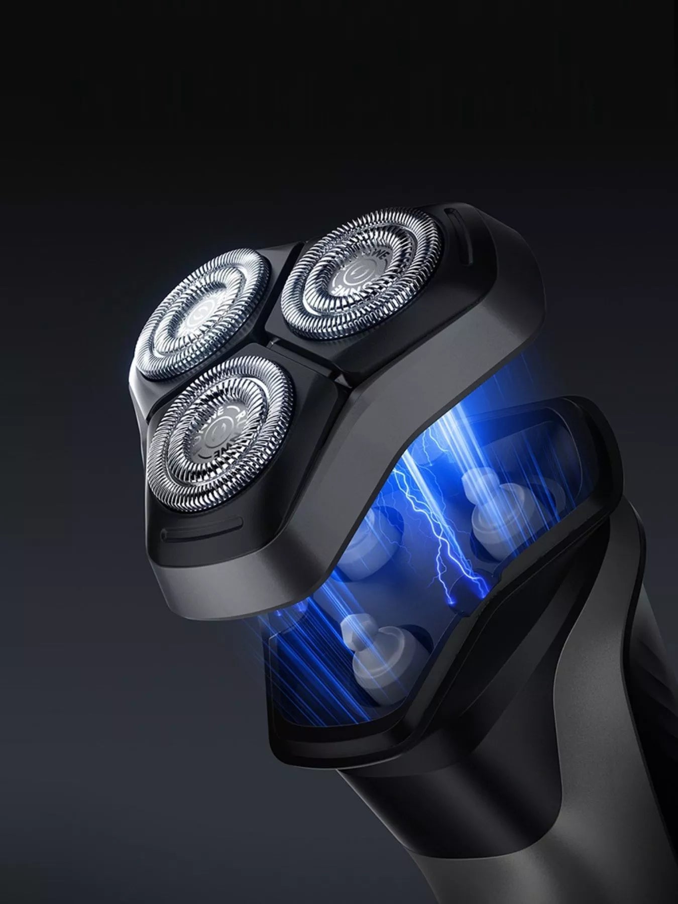 Men's Rechargeable Waterproof Rotary Shaver with LED Display