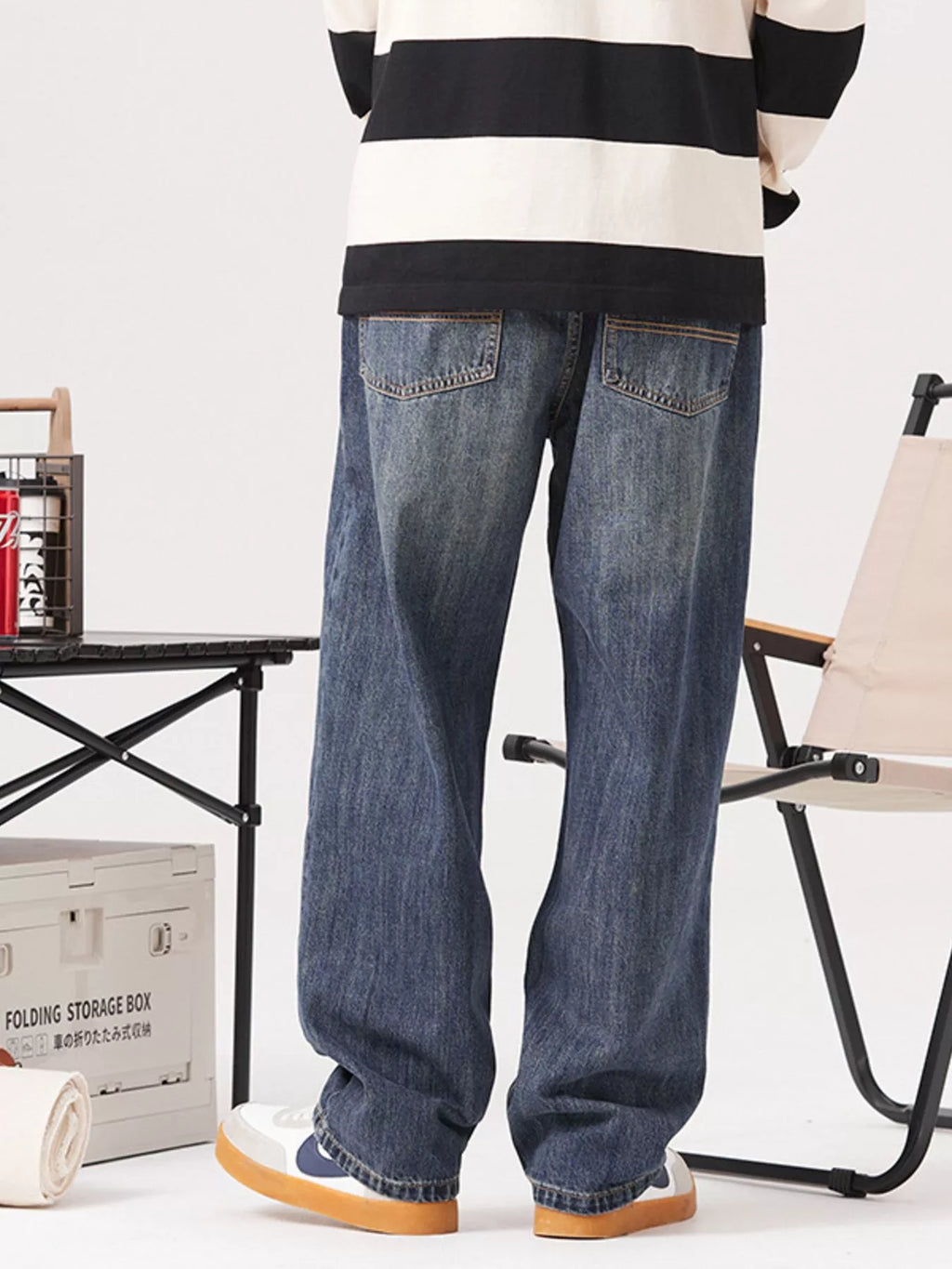 Men's Vintage Wash Loose Fit Jeans