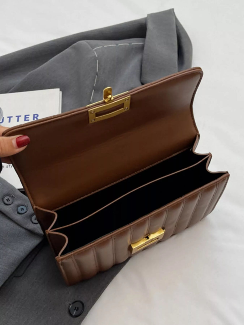 Quilted Flap Chain Shoulder Bag
