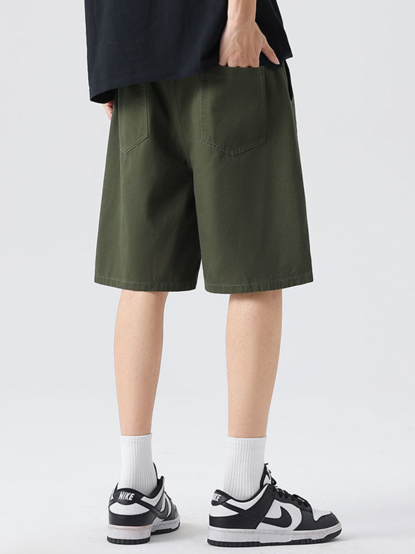 Men's Full Size Casual Loose-Fit Drawstring Shorts Plus Size
