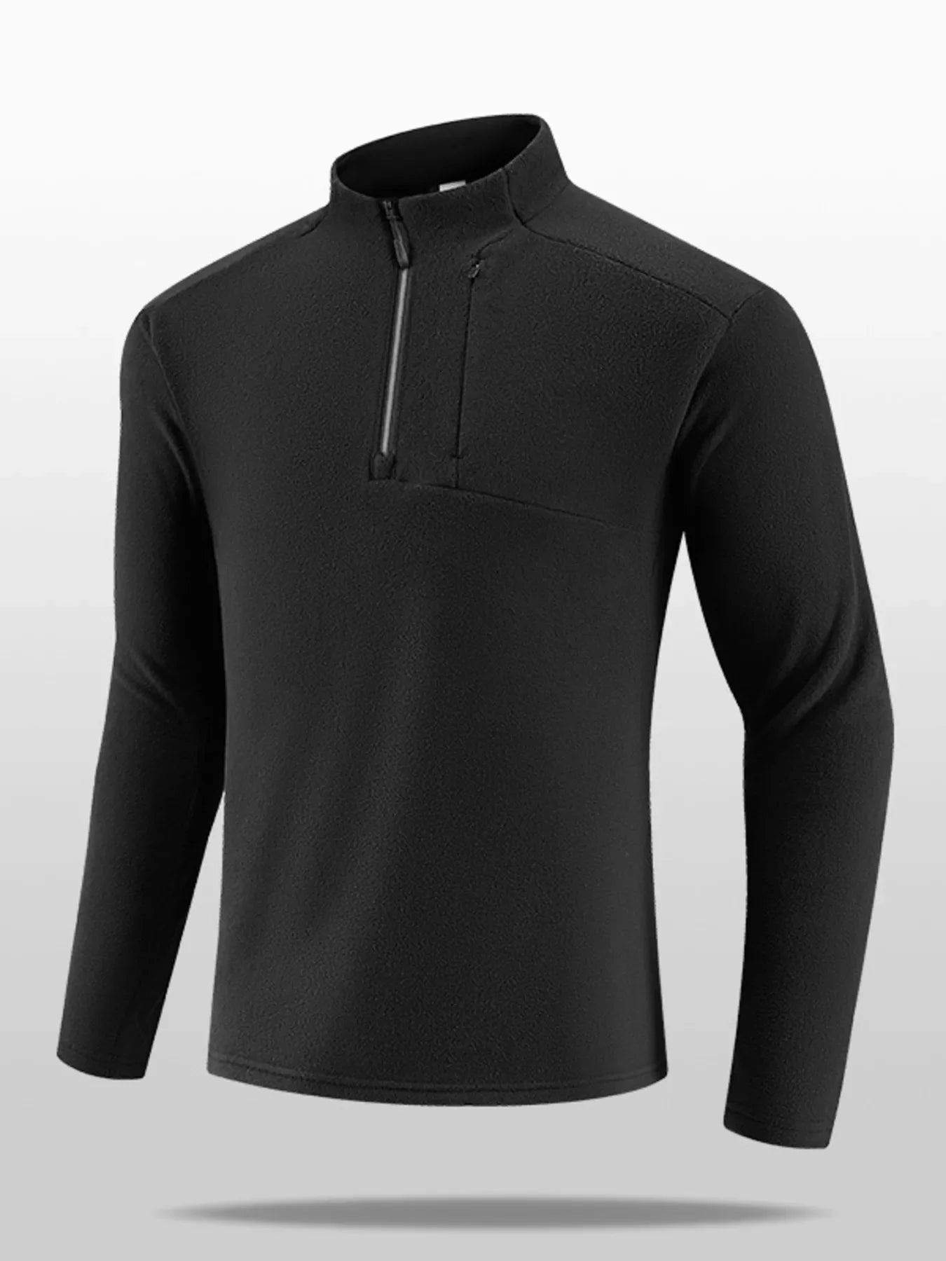 Men's Plus Size Quarter-Zip Fleece Sweatshirt