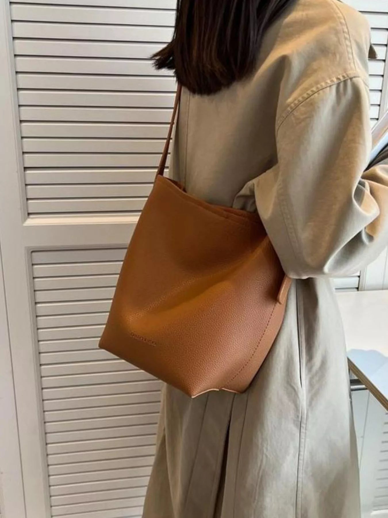 Minimalist PU Leather Shoulder Bag