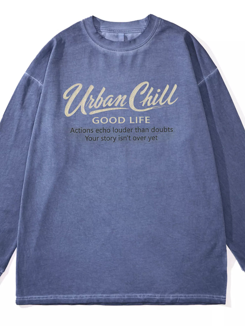 Men's Plus Size Letter Graphic Long Sleeve T-Shirt