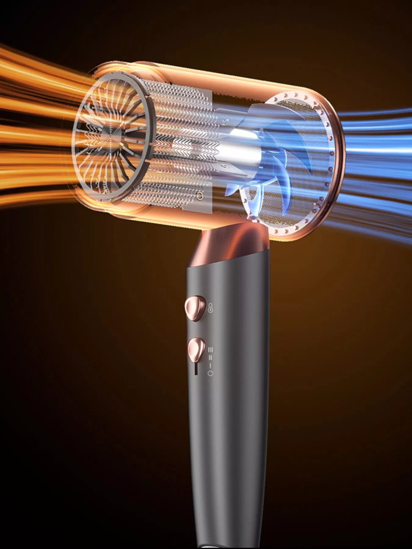 Household Hair Dryer with Temperature Control