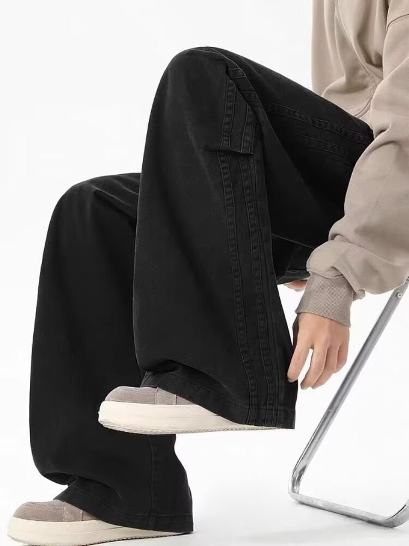 Men's Plus Size Drawstring Wide Leg Cargo Pants