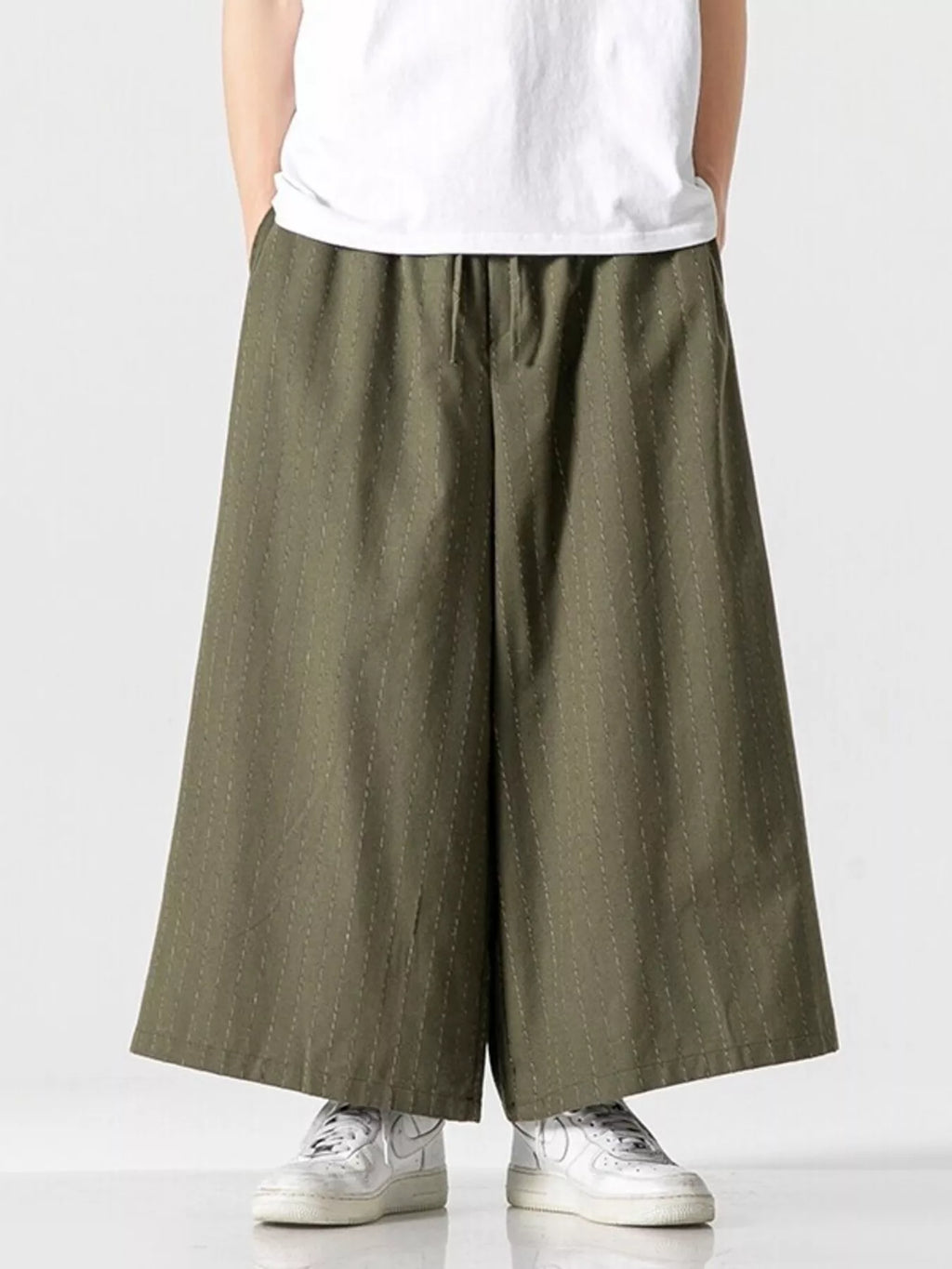Men's Plus Size Wide Leg Casual Pants
