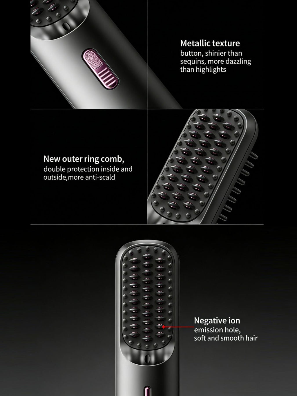 Hair Straightening Comb with LED Display