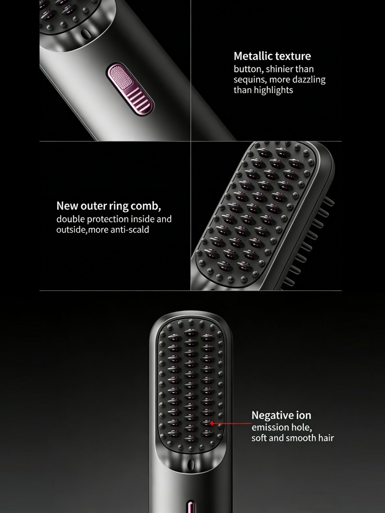 Hair Straightening Comb with LED Display