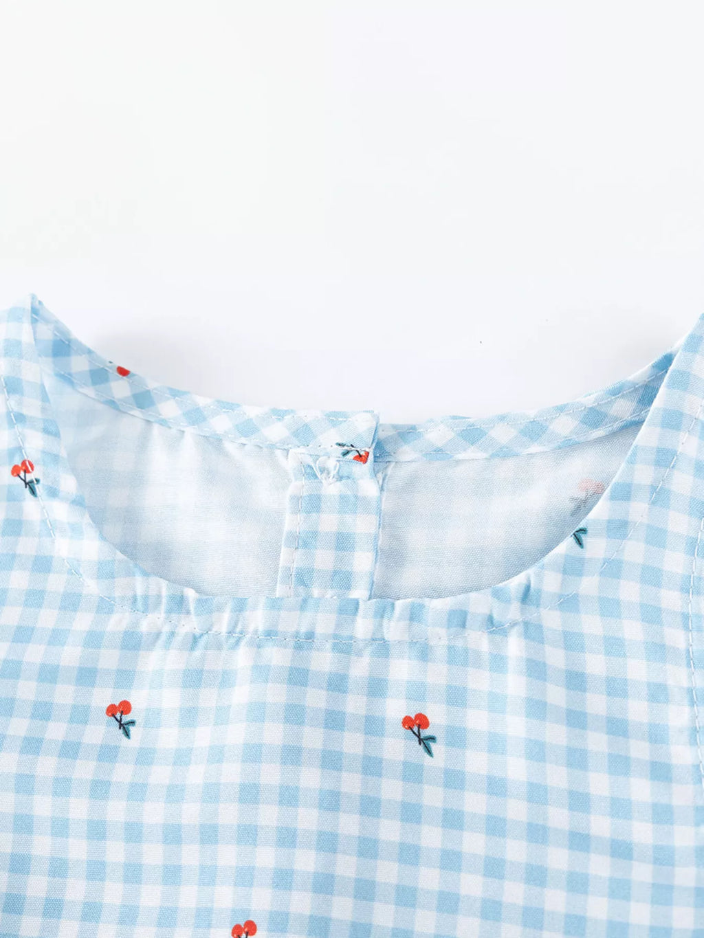 Children's Gingham Ruffle Sleeveless Dress