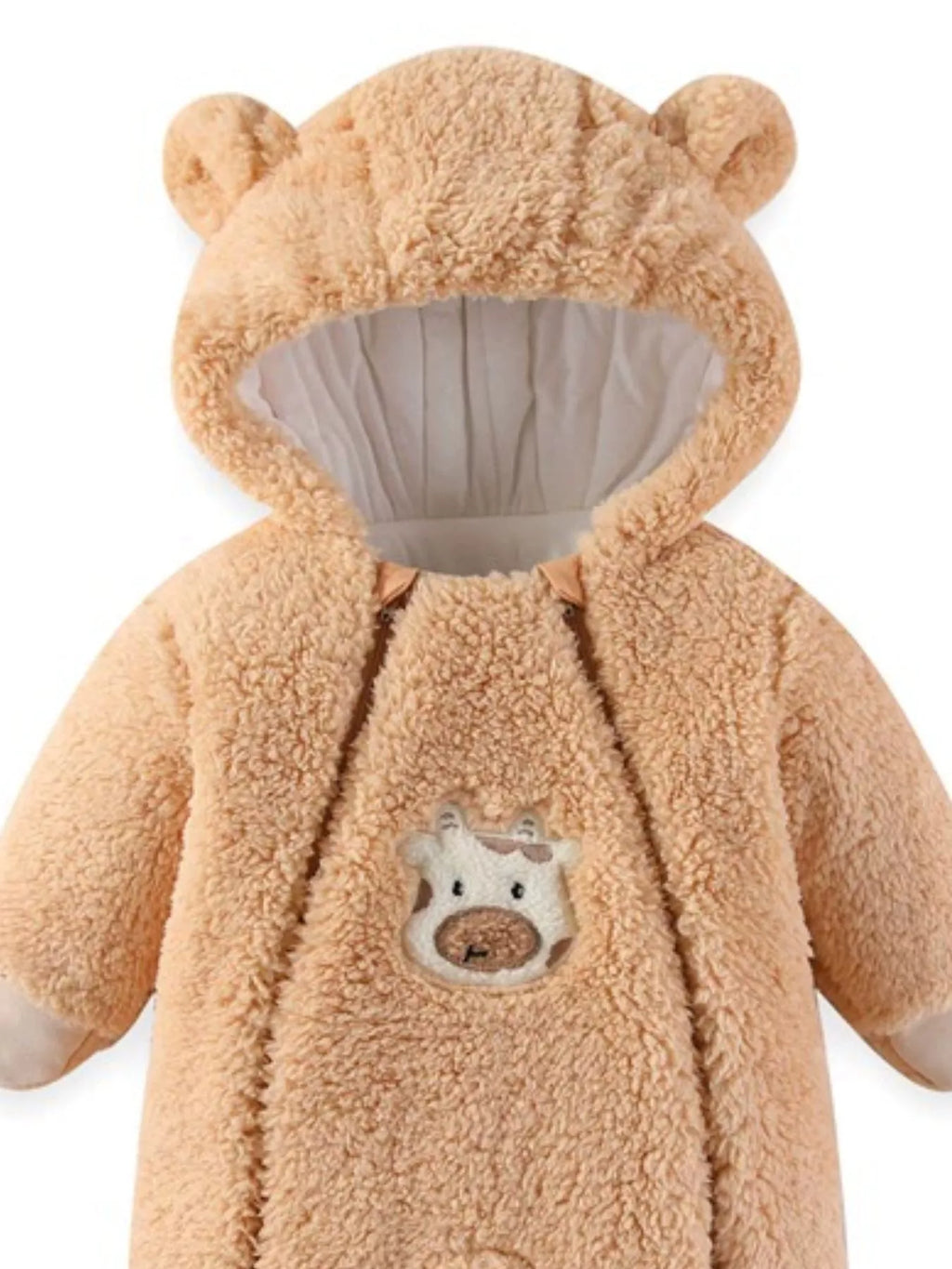 Cute Bunny Hooded Fleece One-Piece