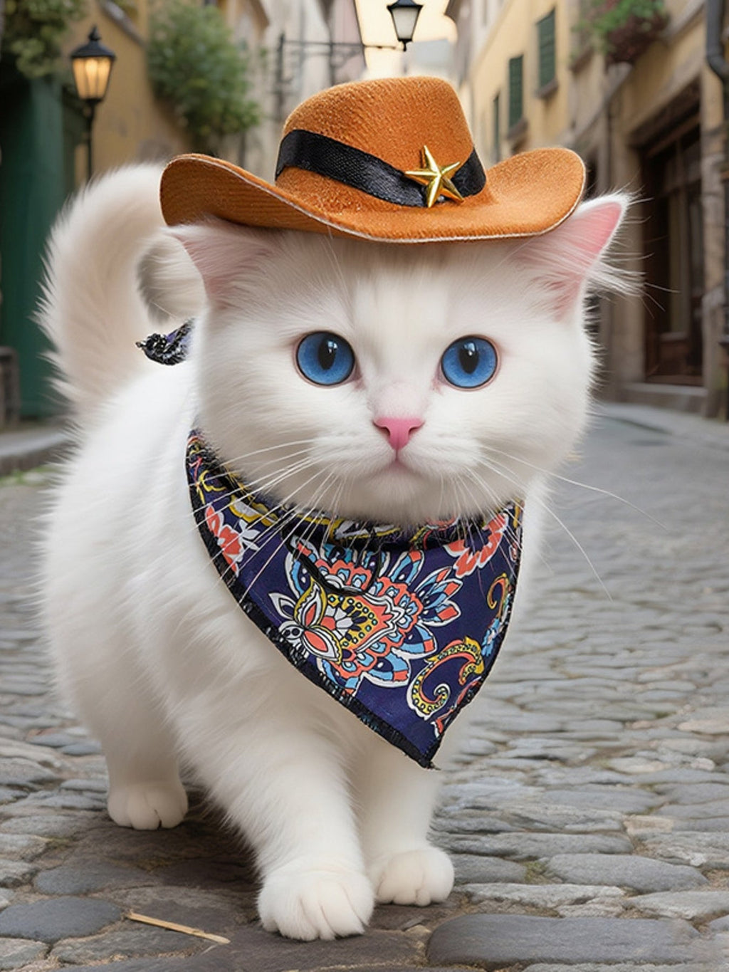 Paisley Print Pet Scarf & Hat