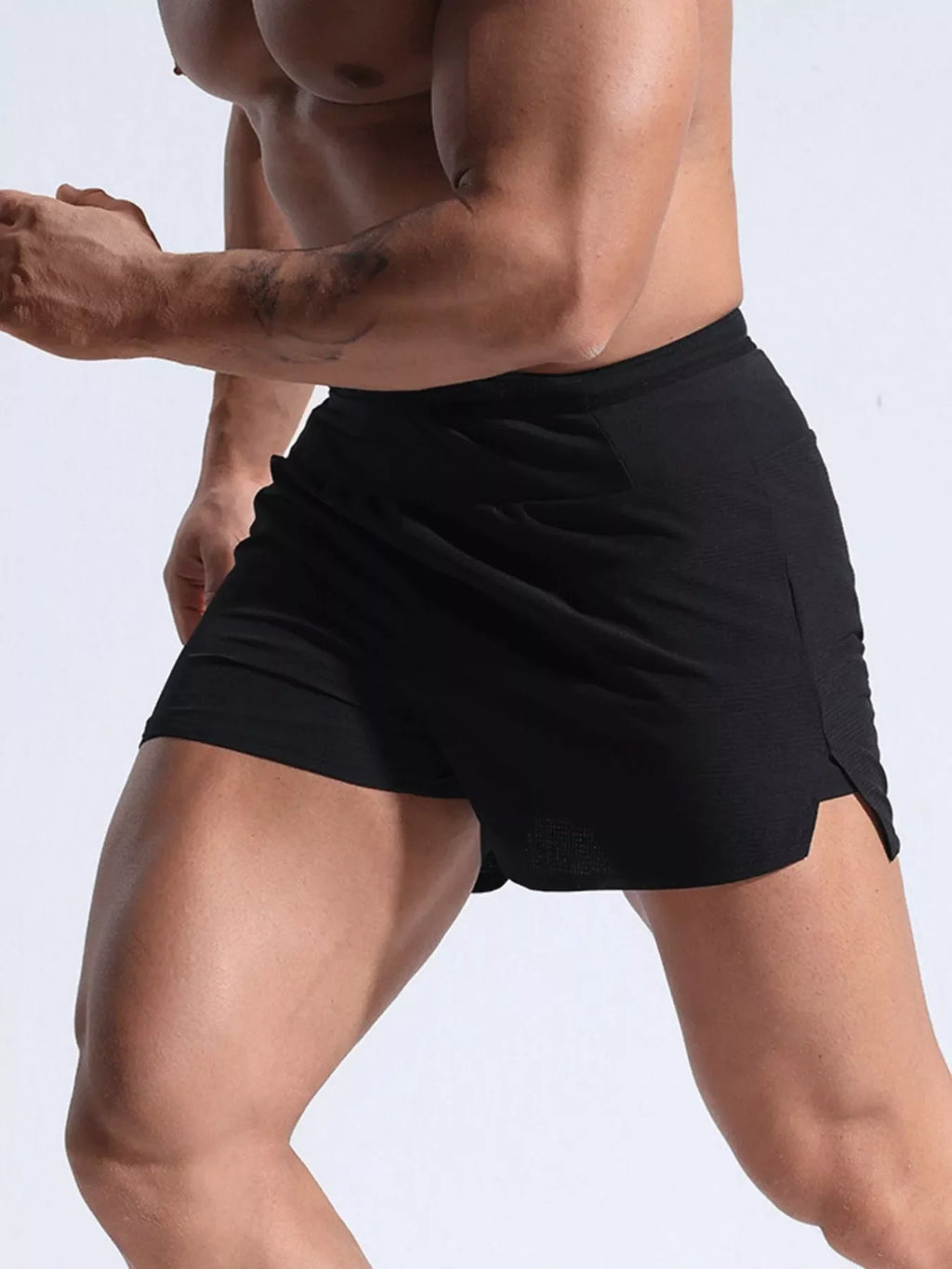 Men's Full Size Contrast Active Shorts Plus Size