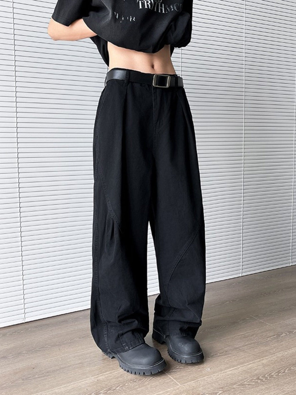 Men's Plus Size Wide Leg Pants