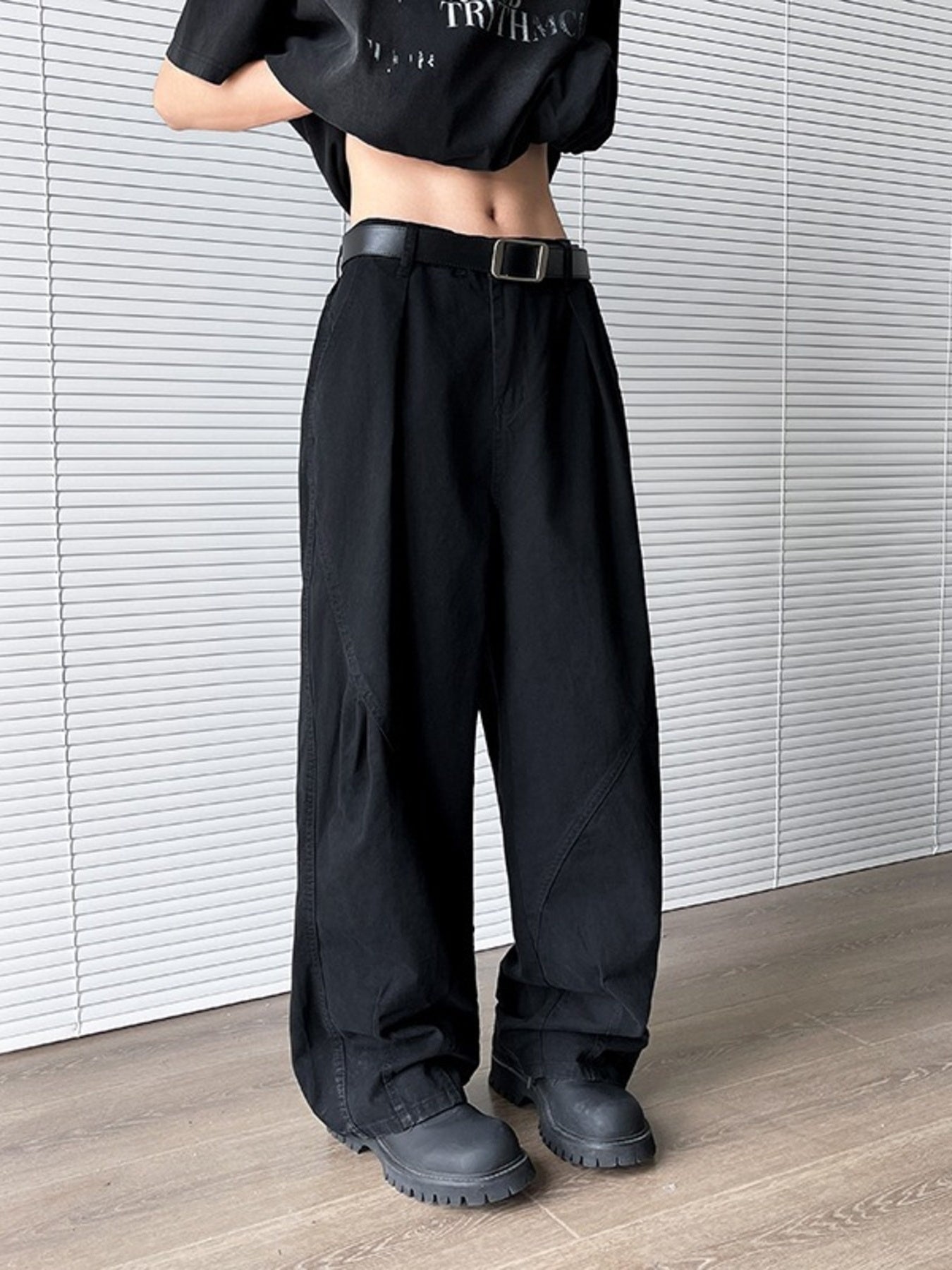 Men's Plus Size Wide Leg Pants