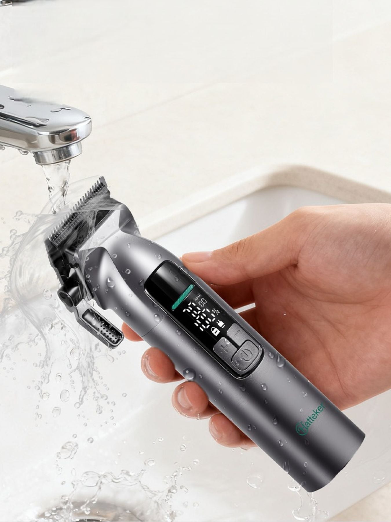 Cordless Hair Clipper with LED Display