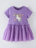 Children's Unicorn Graphic Tulle Tutu Dress