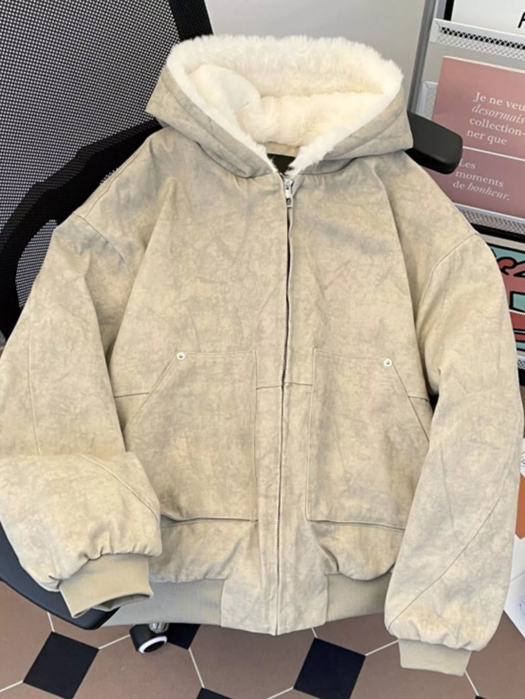 Men's Cozy Sherpa Lined Hooded Jacket